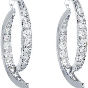 Niche Design Sense Cross Fishtail Stud Design w/ Cubic Zirconia Earrings by DGZ